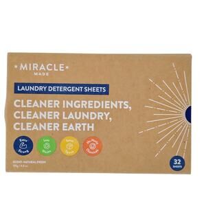 Miracle Made Laundry Detergent Sheets 32 count Fresh Scent Eco Friendly